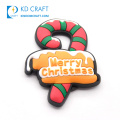 Échantillon gratuit cadeau personnalisé logo personnalisé 3d caoutchouc souple pvc festival réutilisable santa arbre de noël aimant de réfrigérateur pour la décoration